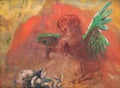 Pegasus and the Hydra painting by Odilon Redon Royalty Free Stock Photo